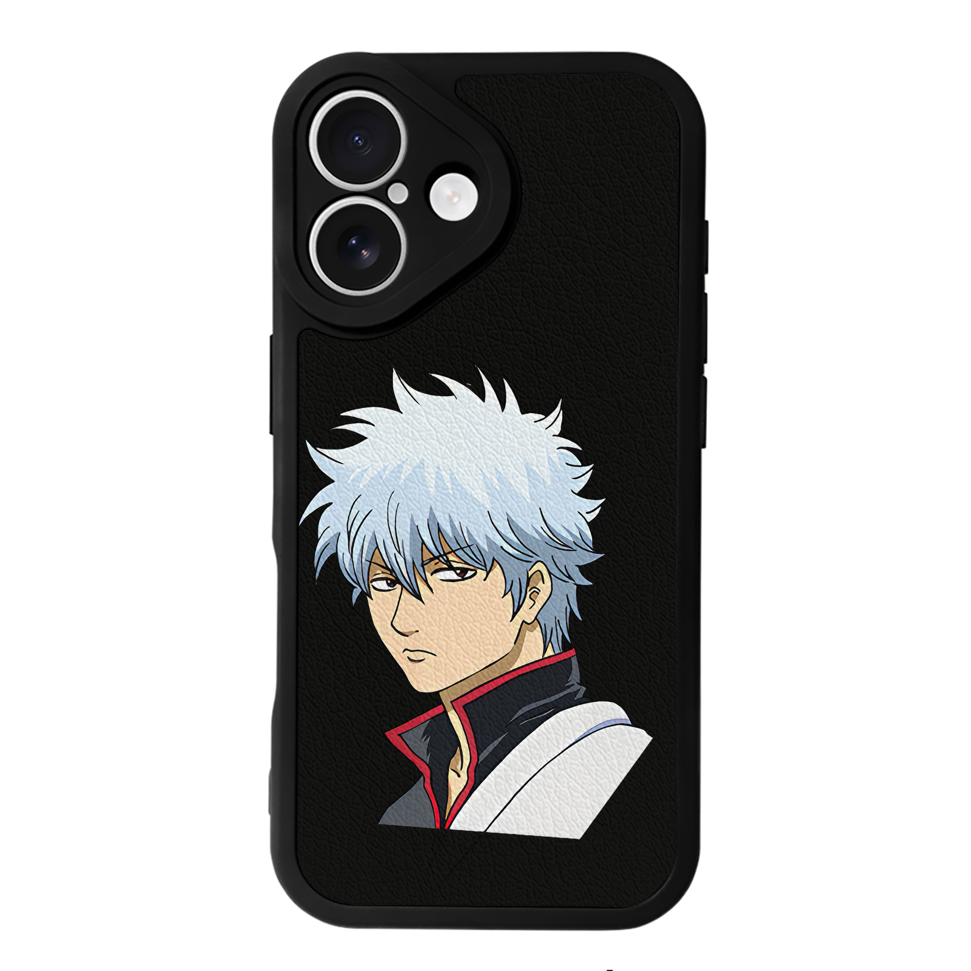 （画像用） ぎんたま 坂田銀時（さかたぎんとき） 神楽 志村新八（しむら しんぱち） GINTAMA Sakata Gintoki Kagura Shimura Shinpachi 【iPhone 16シリーズ対応】シリコンスマホケース（レザー調） 材質：シリコン